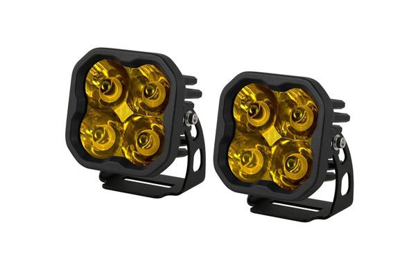 Diode Dynamics SS3 Yellow Pro LED Pod Pair, Spot - Amber