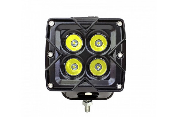 Quake LED 3in 20W  Flood  Reflector Work Light w/RGB Accent - Single