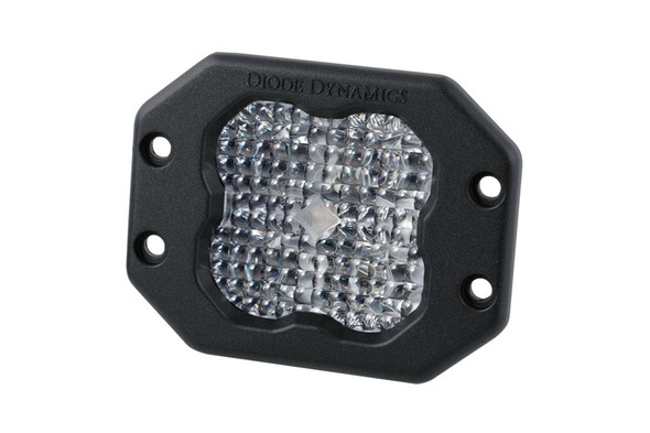 Diode Dynamics SS3 White Sport Flush Mount LED Pod, Flood - Red