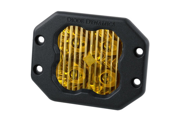 Diode Dynamics SS3 Yellow Sport Flush Mount LED Pod, SAE Driving - Amber