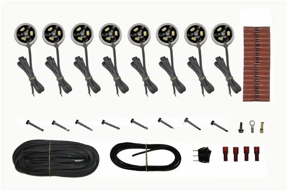 Off Road Only LiteSpot Rock Lights Chassis LEDs, 8pc Kit - Green
