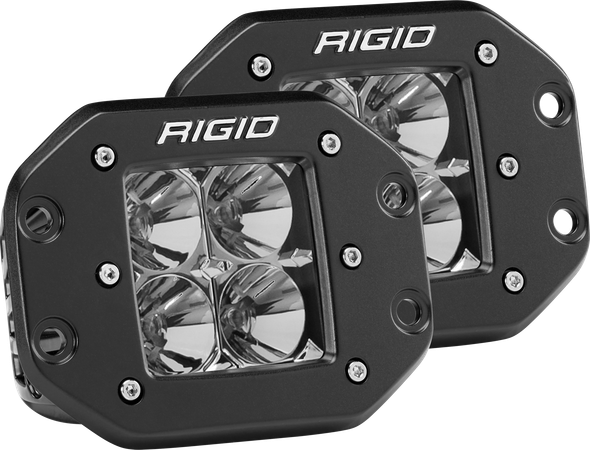Rigid Industries D-Series PRO Flood Flush Mount Lights, Pair