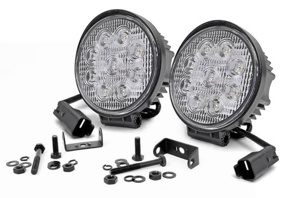 Rough Country 4in Chrome Series LED Lights - Pair
