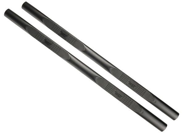 Rugged Ridge 4 1/4in Oval Tube Side Steps Textured Black