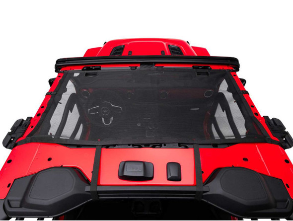 Rugged Ridge Eclipse Front Sun Shade, Black Mesh
