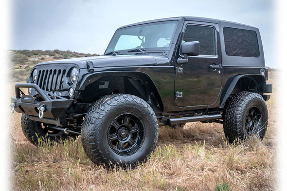 Turn Offroad HTJKSQ2-M2 2-Piece Squareback Hardtop in Textured Black for 07-18 Jeep Wrangler JK 2-Door