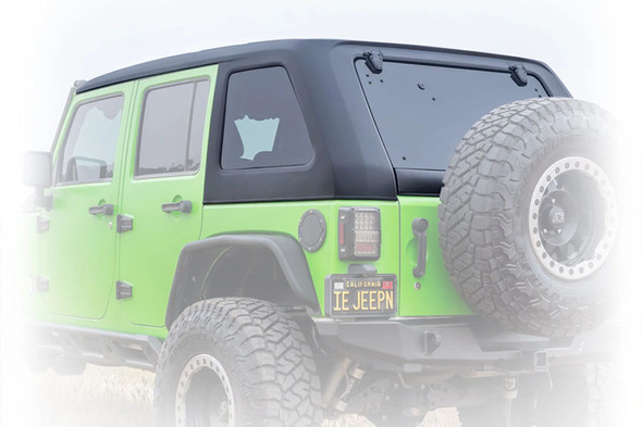 Turn Offroad HTJKFB-M4 Fastback Hardtop in Textured Black for 07-18 Jeep Wrangler JK