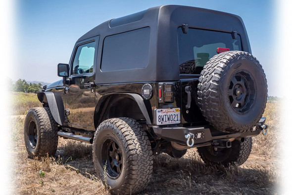 Turn Offroad HTJKSF-M2 Safari Hardtop in Textured Black for 07-18 Jeep Wrangler JK 2-Door