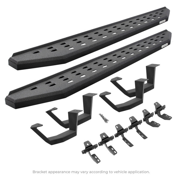 Go Rhino RB20 Running Boards w/ Drop Steps - Textured Black