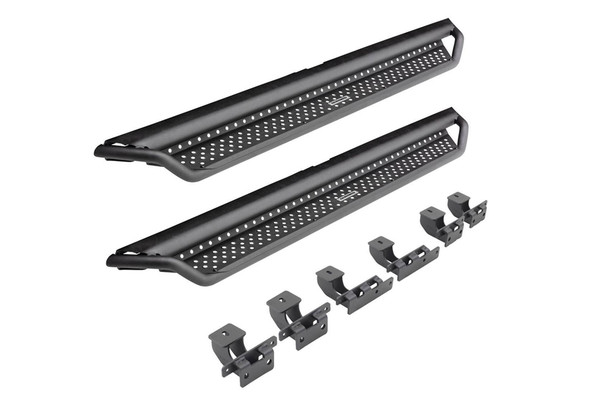 Go Rhino Dominator Extreme D1 Side Steps w/ Brackets - Textured Black