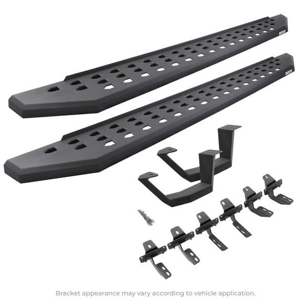 Go Rhino RB20 Running Boards w/ Drop Steps - Textured Black
