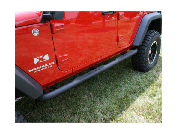 Rugged Ridge 11591.06 Side Step Bars in Textured Black for 07-18 Jeep Wrangler JK 4-Door
