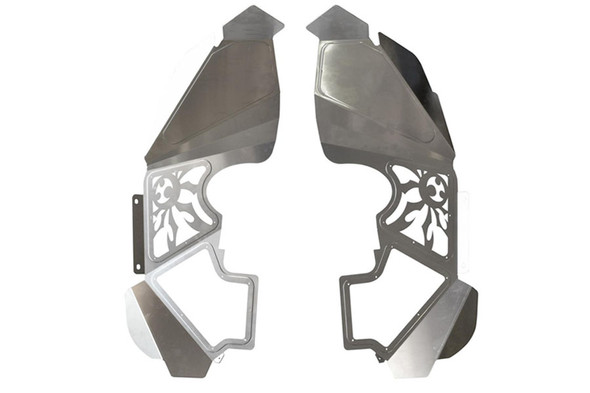 Poison Spyder 1702080V Vented Inner Fender Kit in Raw Aluminum for 07-18 Jeep Wrangler JK
