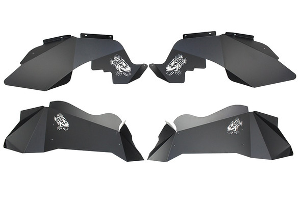 Fishbone Offroad Logo Aluminum Inner Fenders - Black