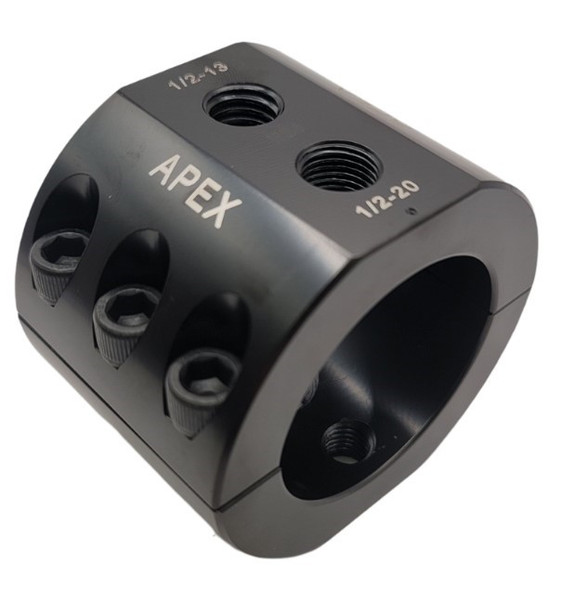 Apex Chassis 2in Steering Stabilizer Clamp - Black
