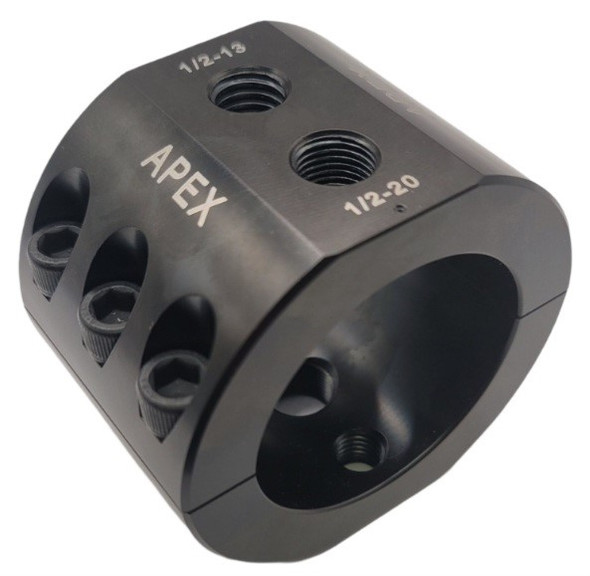 Apex Chassis Steering Stabilizer Clamp, 2.125in - Black