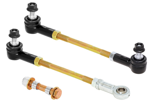 RockJock Adjustable Front Sway Bar End Link Kit (8.5in Long) - Pair