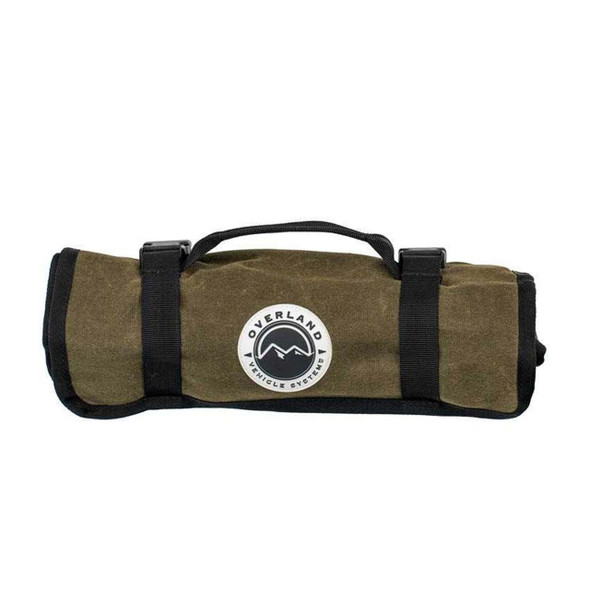 Overland Vehicle Systems 21209941 Waxed Canvas Wrench Tool Roll Storage Bag - Small (12 Slot)