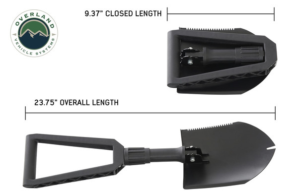 Overland Vehicle Systems Multifunctional Military Style Utility Shovel w/Carrying Case