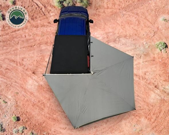 Overland Vehicle Systems Nomadic 270 LT Awning - Passenger Side - Dark Gray w/ Black Cover