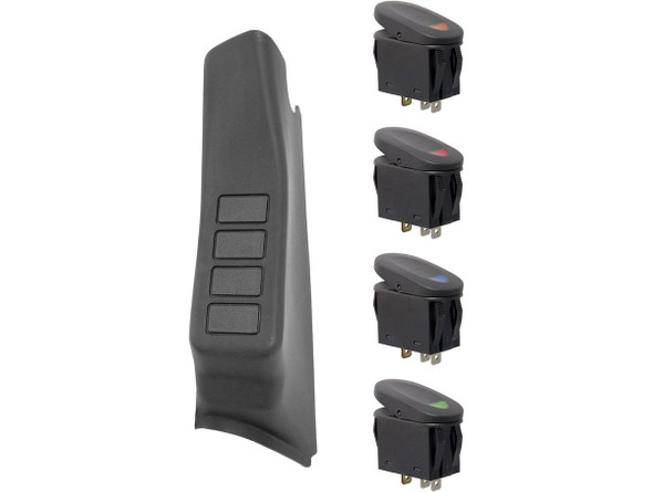 Rugged Ridge A-Pillar 4-Switch Pod w/Rocker Switches