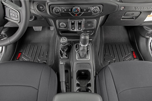 Rough Country Front and Rear Heavy Duty Floor Mats w/o Under Seat Lockable Storage