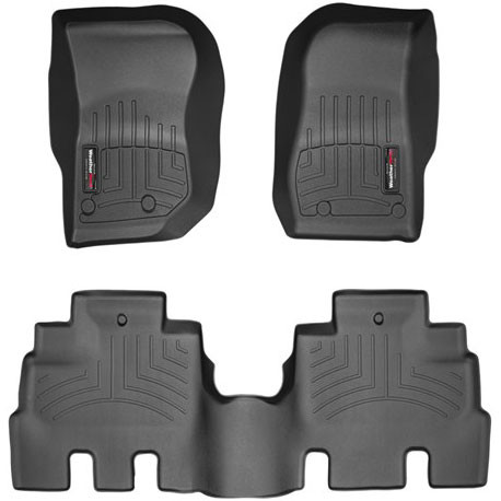 WeatherTech Front and Rear Floor Liner Black Package