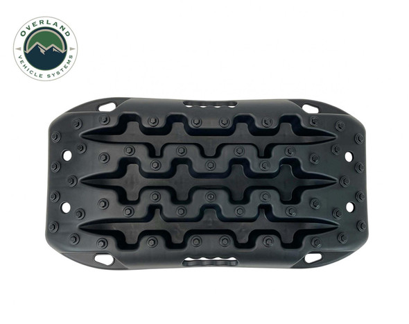 Overland Vehicle Systems Recovery Ramp Small With Pull Strap and Storage Bag - Black