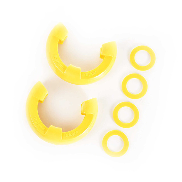 Rugged Ridge 7/8-inch D-Ring Shackle Isolator Kit Yellow