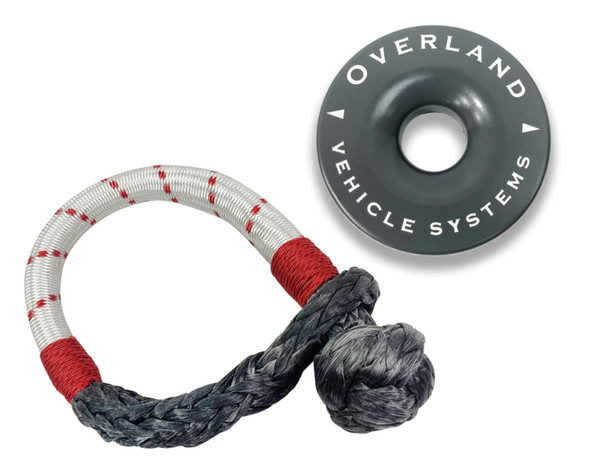 Overland Vehicle Systems 19-4716 Combo Pack Soft Shackle and Recovery Ring 7/16" Soft Shackle with 4.0" Recovery Ring