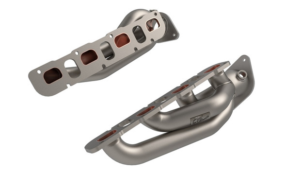 aFe POWER Twisted Steel Short Tube Header w/ Titanium Ceramic Coating
