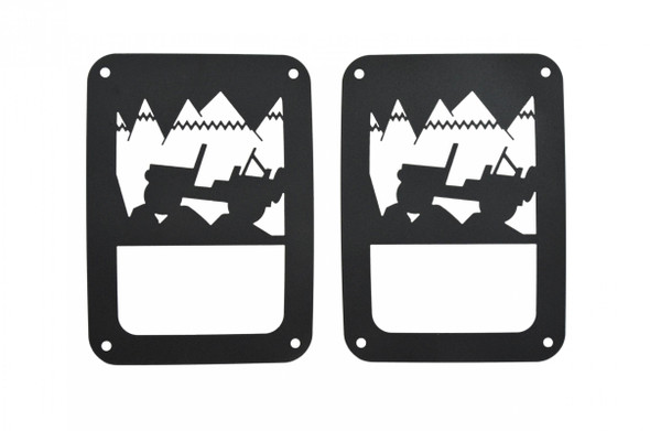 Kentrol Heritage Tail Light Guard Set - Textured Black