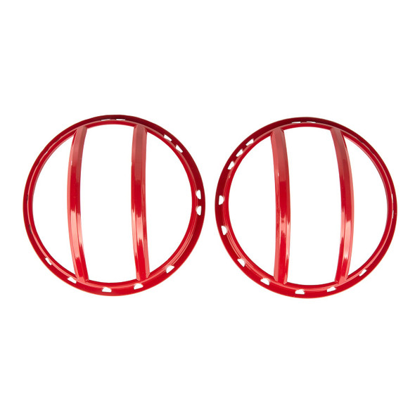 Rugged Ridge Elite Pivotal Headlight Euro Guards, Red