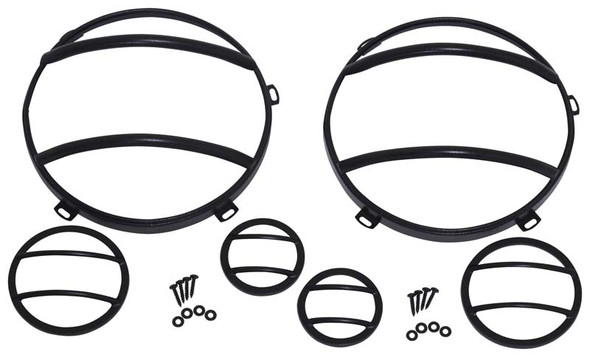 Kentrol 6-Pieces Headlight and Marker Cover Set - Textured Black