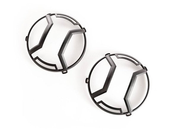 Rugged Ridge 11230.12 Elite Euro Headlight Guards in Textured Black for 07-18 Jeep Wrangler JK