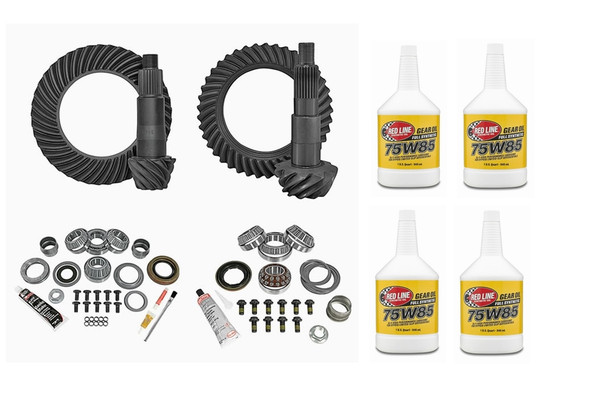 Yukon D30 Front and D44 Rear Ring and Pinion Kit w/ Gear Oil Package