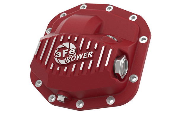 aFe POWER Pro Series Front Differential Cover w/ Machined Fins - Red