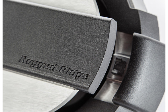 Rugged Ridge Elite Fuel Door, Non-Lock, Brushed Alum.