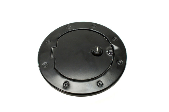 Rugged Ridge Locking Gas Cap Door Black Steel