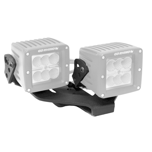Go Rhino Dual 3in LED Light Center Hood Offset Mounts