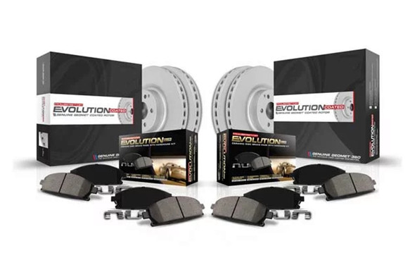 PowerStop CRK7939 Front & Rear Z17 Evolution Geomet Coated Brake Kit for 18-26 Jeep Wrangler JL Sport & Sport S