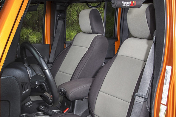 Rugged Ridge Seat Cover Kit Black/Grey
