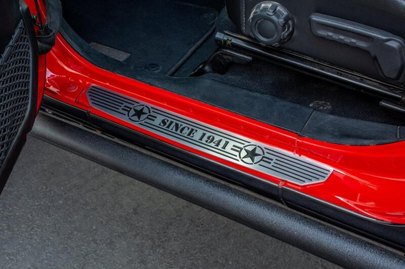 DV8 Offroad D-JL-180014-STR2 Front Sill Plates with Since 1941 Logo for 18-26 Jeep Wrangler JL & Gladiator JT
