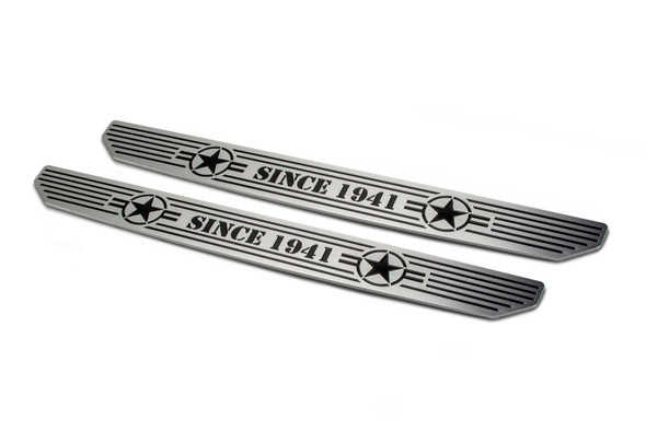 DV8 Offroad D-JL-180014-STR2 Front Sill Plates with Since 1941 Logo for 18-26 Jeep Wrangler JL & Gladiator JT
