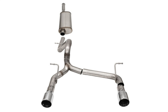Corsa Performance 21124 Dual Rear Cat-Back System with Polished Tips for 18-26 Jeep Wrangler JL Unlimited 4-Door with 3.6L