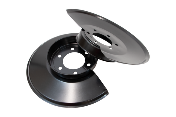 Kentrol Stainless Steel Disc Brake Dust Covers with 6-bolt Caliper Plate for 76-78 Jeep CJ