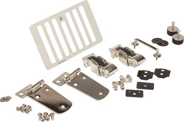 Kentrol Stainless Steel Hood Set for 98-06 Jeep Wrangler TJ & Unlimited