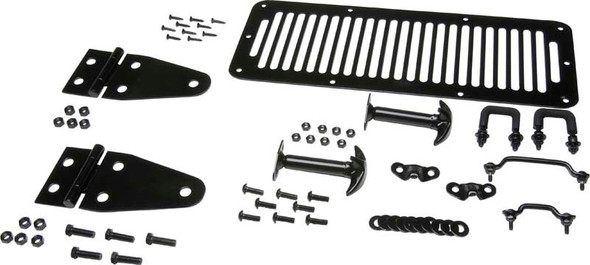 Kentrol Stainless Steel Hood Set for 78-95 Jeep CJ & Wrangler YJ
