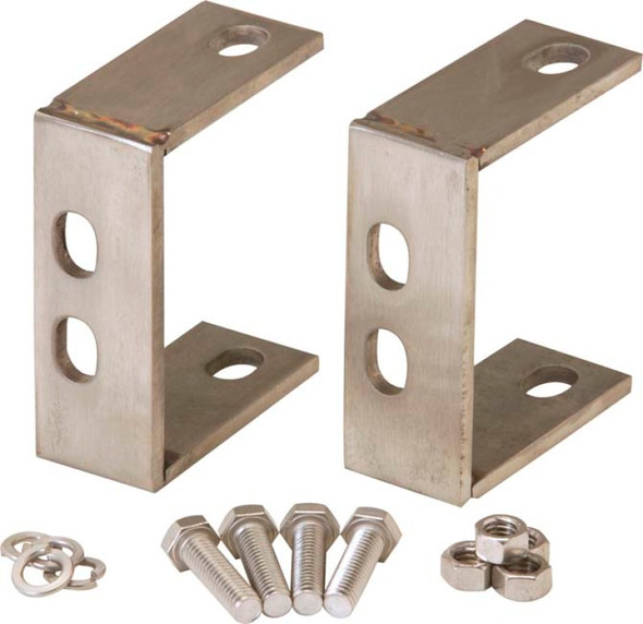 Kentrol 30527 Stainless Front to Rear Bumper Brackets (Pair) for 87-95 Jeep Wrangler YJ