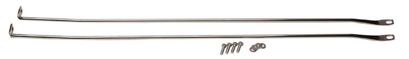 Kentrol 30529 Polished Stainless Steel Strut Rod Kit for 97-06 Jeep Wrangler TJ & Unlimited